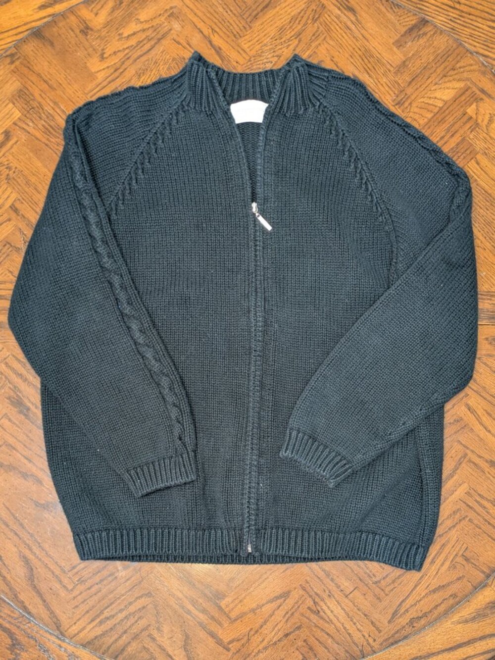 Liz Claiborne Sweater - Women's L - Gray Zipper Pullover
